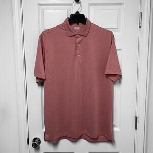Zire Polo Shirt Mens Extra Large XL Light Red Pink Undertones Short Sleeves Golf